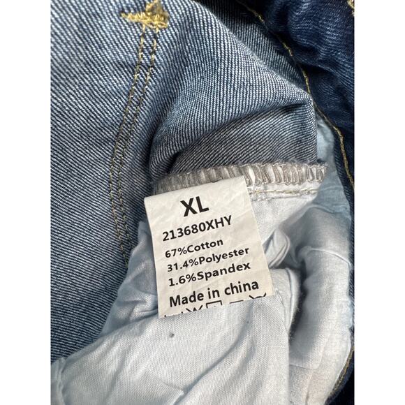 Flamingals Jeans Curvy Fit Wide Leg Mid Rise Medium Wash Womens Size XL NWT - Picture 6 of 6